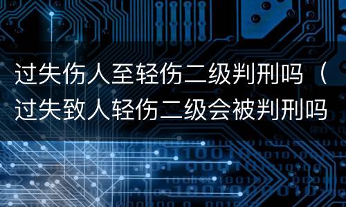 过失伤人至轻伤二级判刑吗（过失致人轻伤二级会被判刑吗）