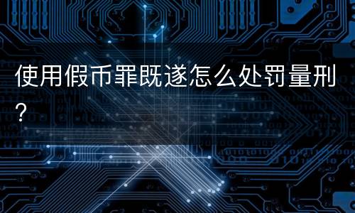 使用假币罪既遂怎么处罚量刑?
