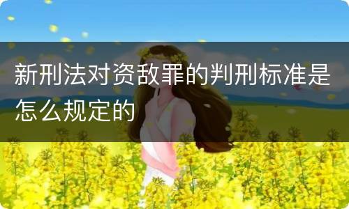 新刑法对资敌罪的判刑标准是怎么规定的