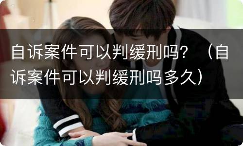 自诉案件可以判缓刑吗？（自诉案件可以判缓刑吗多久）