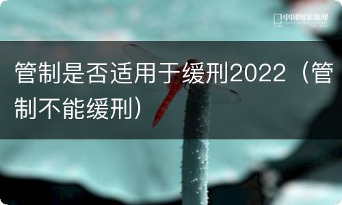 管制是否适用于缓刑2022（管制不能缓刑）