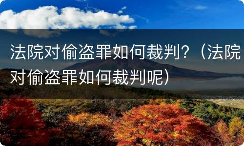 法院对偷盗罪如何裁判?（法院对偷盗罪如何裁判呢）
