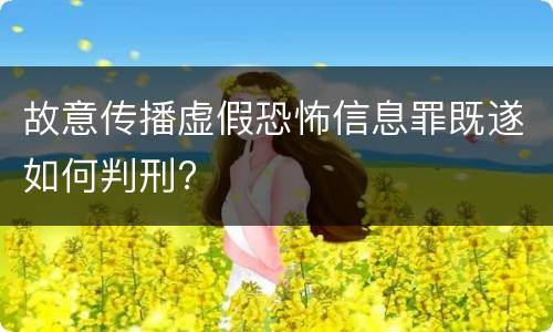 故意传播虚假恐怖信息罪既遂如何判刑?