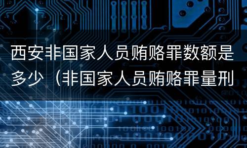 西安非国家人员贿赂罪数额是多少（非国家人员贿赂罪量刑标准）