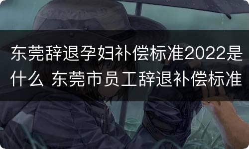 东莞辞退孕妇补偿标准2022是什么 东莞市员工辞退补偿标准