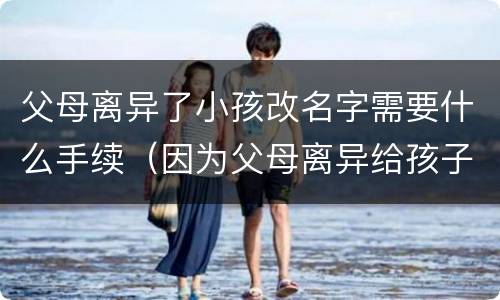 父母离异了小孩改名字需要什么手续（因为父母离异给孩子改名需要什么手续）