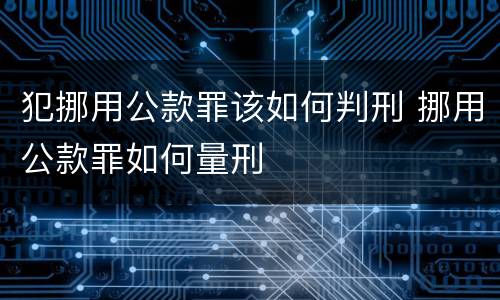 犯挪用公款罪该如何判刑 挪用公款罪如何量刑