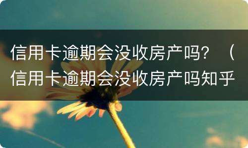 信用卡逾期会没收房产吗？（信用卡逾期会没收房产吗知乎）