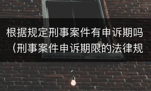 根据规定刑事案件有申诉期吗（刑事案件申诉期限的法律规定）