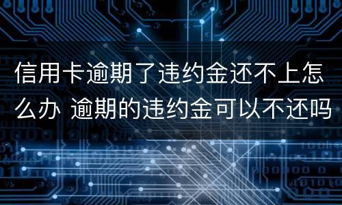 信用卡逾期了违约金还不上怎么办 逾期的违约金可以不还吗