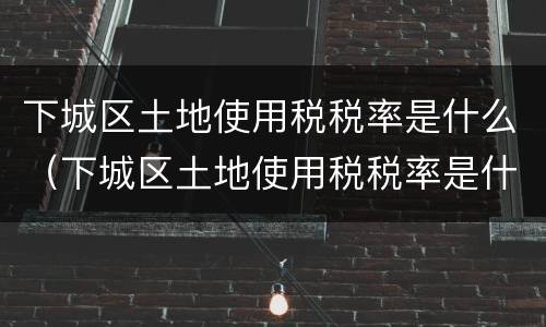 下城区土地使用税税率是什么（下城区土地使用税税率是什么标准）
