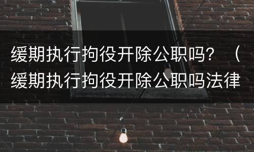 缓期执行拘役开除公职吗？（缓期执行拘役开除公职吗法律规定）