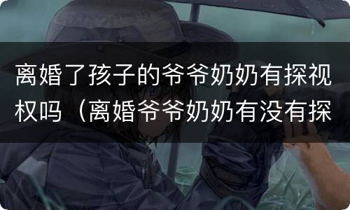 离婚了孩子的爷爷奶奶有探视权吗（离婚爷爷奶奶有没有探视权）