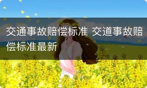 交通事故赔偿标准 交道事故赔偿标准最新