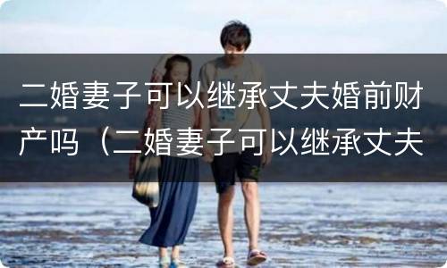 二婚妻子可以继承丈夫婚前财产吗（二婚妻子可以继承丈夫婚前财产吗视频）
