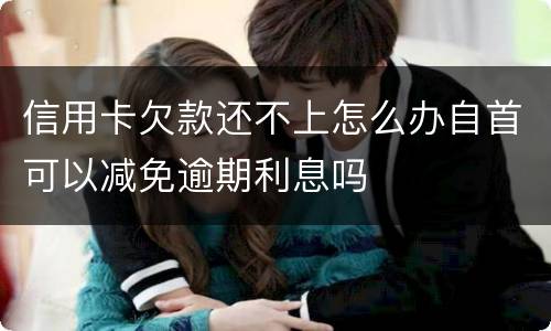 信用卡欠款还不上怎么办自首可以减免逾期利息吗