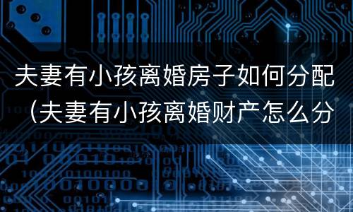 夫妻有小孩离婚房子如何分配（夫妻有小孩离婚财产怎么分配）