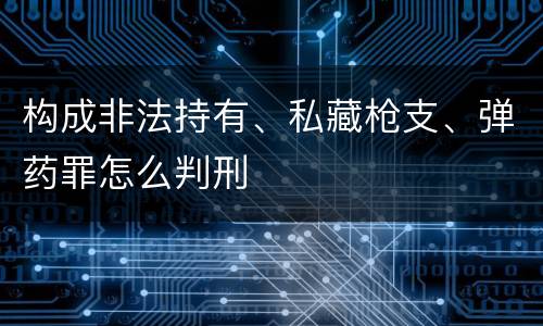 构成非法持有、私藏枪支、弹药罪怎么判刑