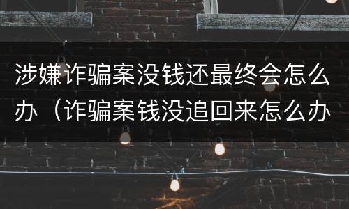 涉嫌诈骗案没钱还最终会怎么办（诈骗案钱没追回来怎么办）