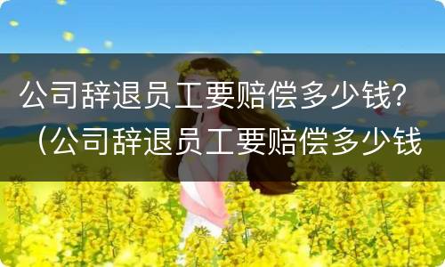 公司辞退员工要赔偿多少钱？（公司辞退员工要赔偿多少钱合理）