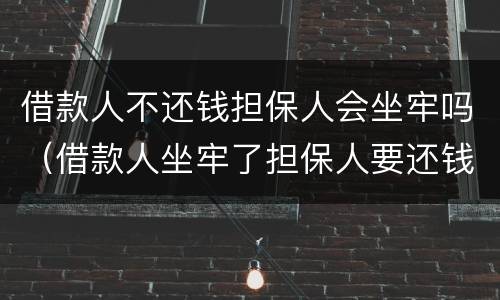 借款人不还钱担保人会坐牢吗（借款人坐牢了担保人要还钱吗）