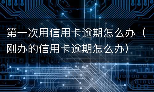 第一次用信用卡逾期怎么办（刚办的信用卡逾期怎么办）