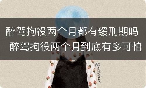 醉驾拘役两个月都有缓刑期吗 醉驾拘役两个月到底有多可怕