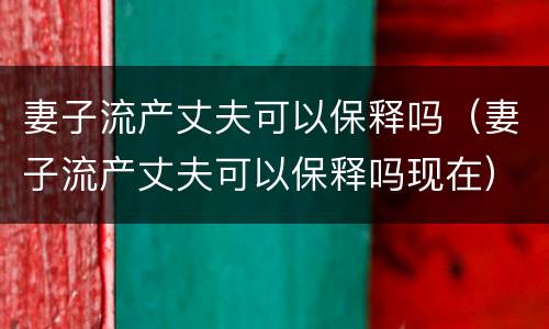 妻子流产丈夫可以保释吗（妻子流产丈夫可以保释吗现在）
