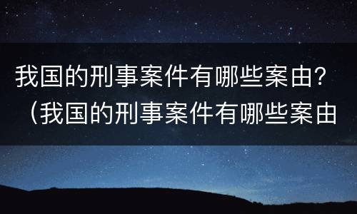 我国的刑事案件有哪些案由？（我国的刑事案件有哪些案由呢）