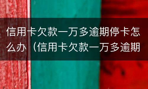 信用卡欠款一万多逾期停卡怎么办（信用卡欠款一万多逾期停卡怎么办呢）