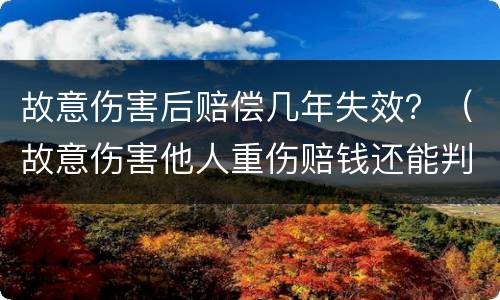 故意伤害后赔偿几年失效？（故意伤害他人重伤赔钱还能判几年）