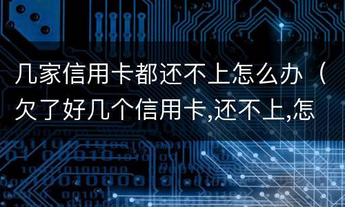 几家信用卡都还不上怎么办（欠了好几个信用卡,还不上,怎么办）