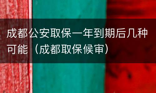 成都公安取保一年到期后几种可能（成都取保候审）