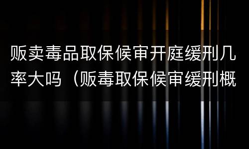 贩卖毒品取保候审开庭缓刑几率大吗（贩毒取保候审缓刑概率）