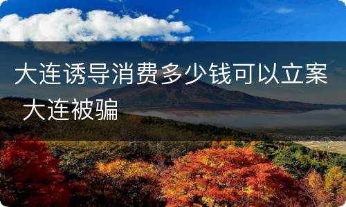 大连诱导消费多少钱可以立案 大连被骗