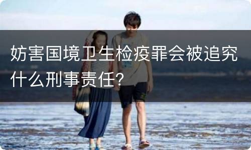 妨害国境卫生检疫罪会被追究什么刑事责任？