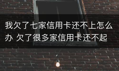 我欠了七家信用卡还不上怎么办 欠了很多家信用卡还不起