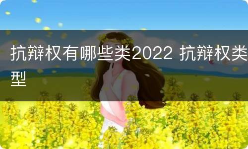 抗辩权有哪些类2022 抗辩权类型