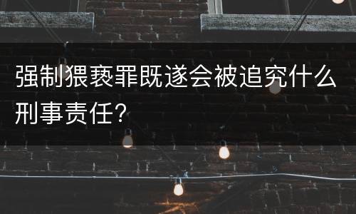 强制猥亵罪既遂会被追究什么刑事责任?