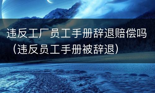 违反工厂员工手册辞退赔偿吗（违反员工手册被辞退）