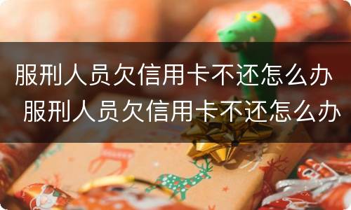 服刑人员欠信用卡不还怎么办 服刑人员欠信用卡不还怎么办呢