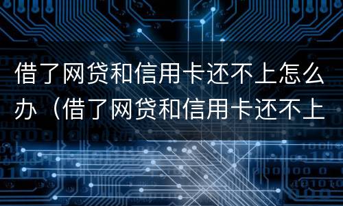 借了网贷和信用卡还不上怎么办（借了网贷和信用卡还不上怎么办呢）