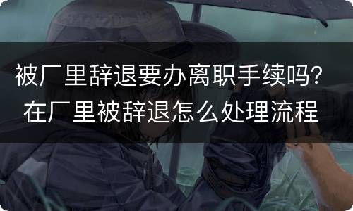 被厂里辞退要办离职手续吗？ 在厂里被辞退怎么处理流程