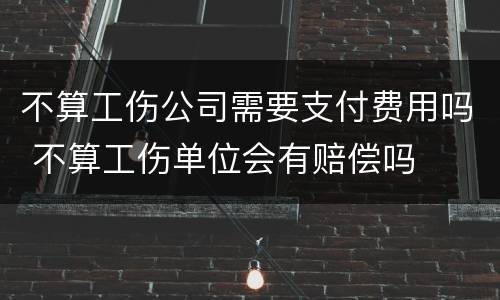 不算工伤公司需要支付费用吗 不算工伤单位会有赔偿吗