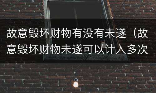 故意毁坏财物有没有未遂（故意毁坏财物未遂可以计入多次吗）