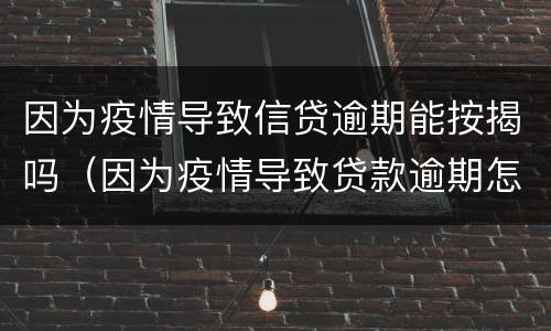 因为疫情导致信贷逾期能按揭吗（因为疫情导致贷款逾期怎么办）