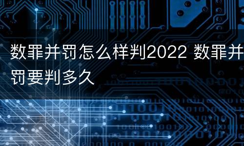 数罪并罚怎么样判2022 数罪并罚要判多久