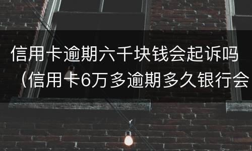 信用卡逾期六千块钱会起诉吗（信用卡6万多逾期多久银行会起诉）
