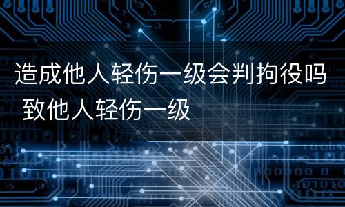 造成他人轻伤一级会判拘役吗 致他人轻伤一级