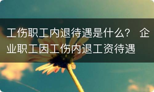 工伤职工内退待遇是什么？ 企业职工因工伤内退工资待遇